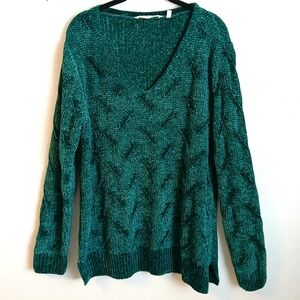 Soft Surroundings Trina Jewel Tone Emerald Green Chenille Size Large